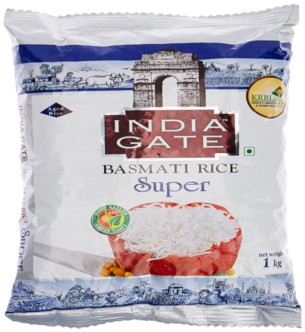 India Gate Basmati Rice Super 1 Kg - Image 2
