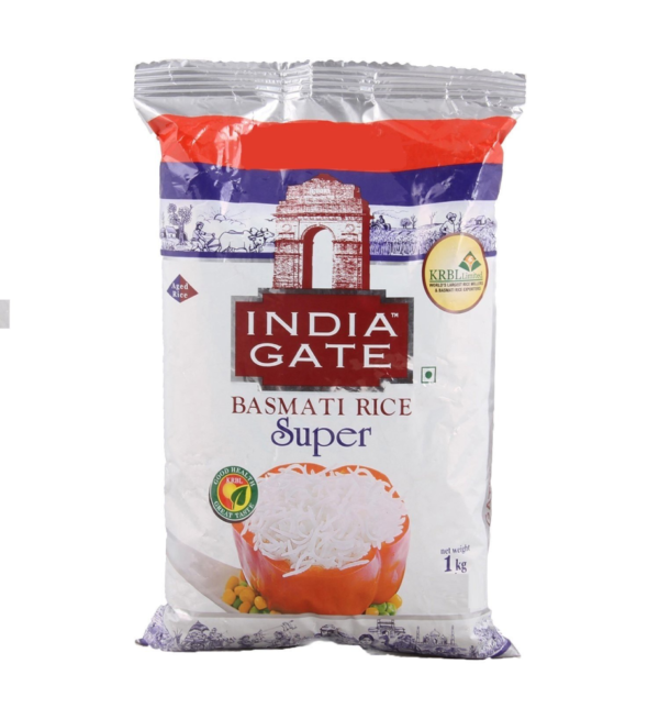 India Gate Basmati Rice Super 1 Kg - Image 3